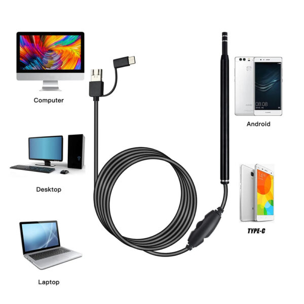 Smart Ear Endoscope Works with Phone & Computer - USB C - Image 4